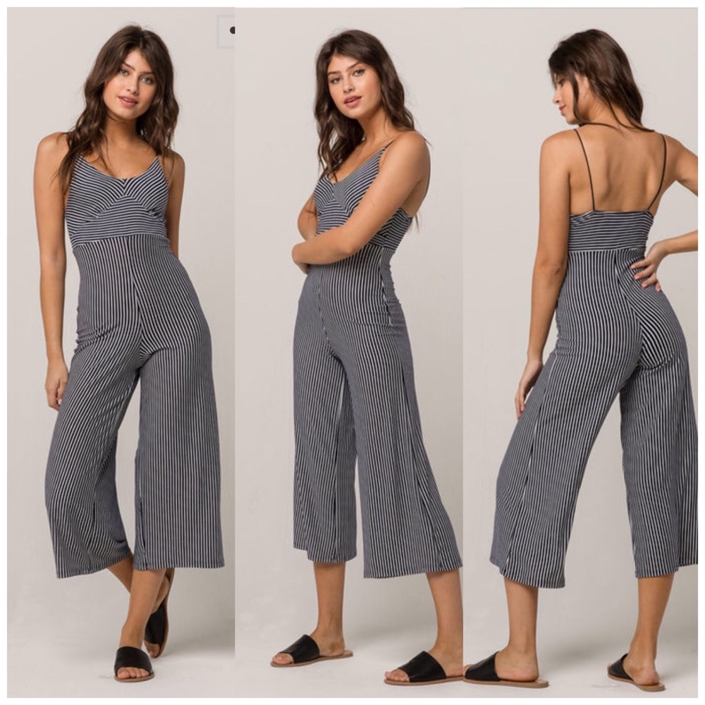 Polly&Esther wide leg cropped jumpsuit